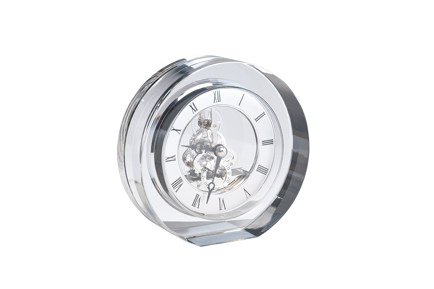 C81071 Часы настольные круглые, 12*5.3*12 см. цвет серебряный_s2 2