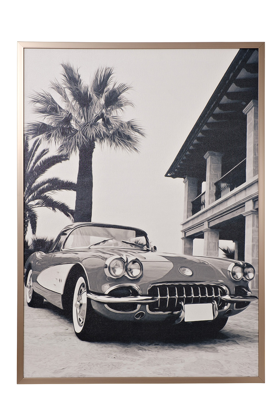 89VOR-MIAMI/1  Холст «Майами-1» 110*80 см, багет латунь_s2 1