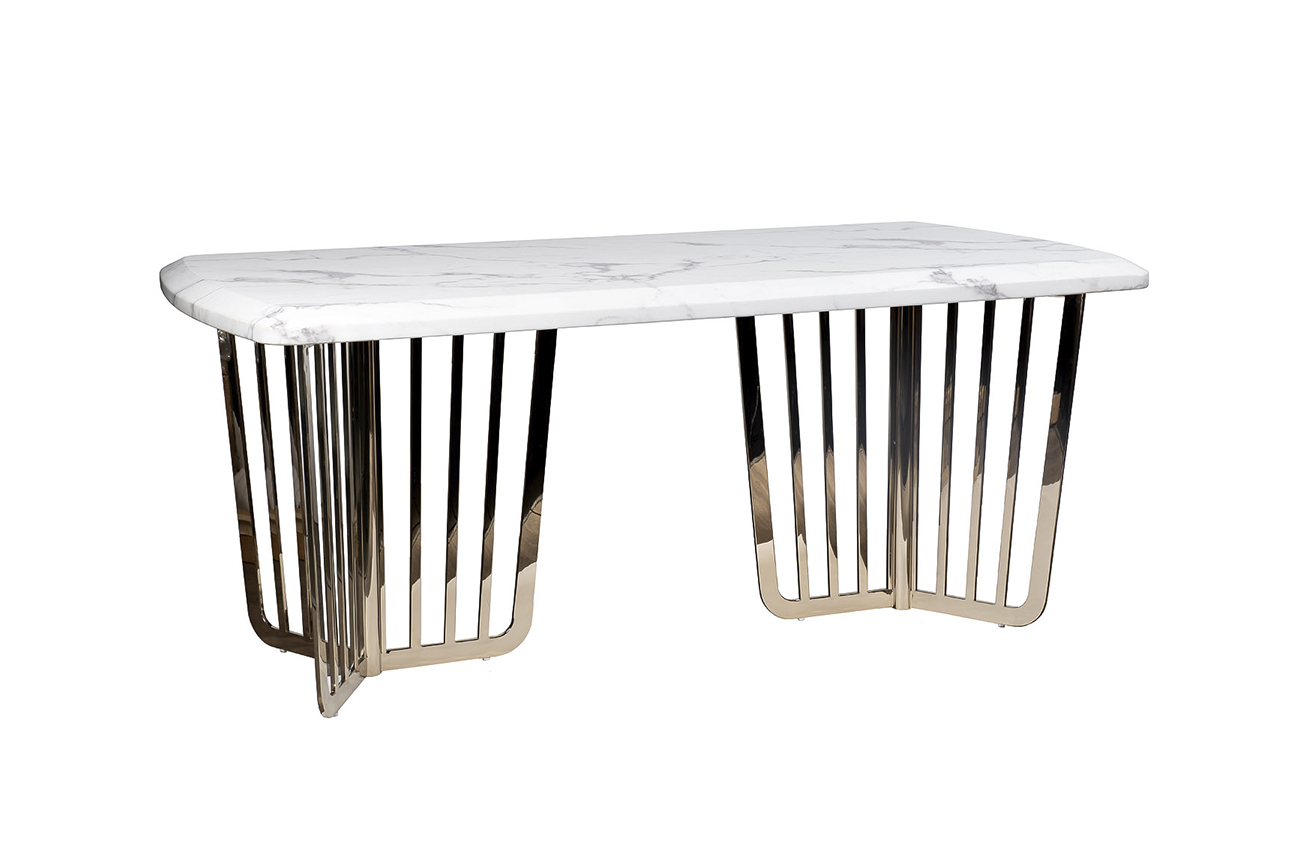 33FS-1800-STOL/OB-BEL Стол обеденный Жемчужно-Белый (Pearl White) 180*90*76.2см_s2 2