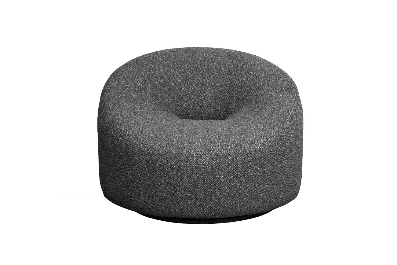 Кресло поворотное LUNA букле серый Flona SER 98*90*69см_s2 1