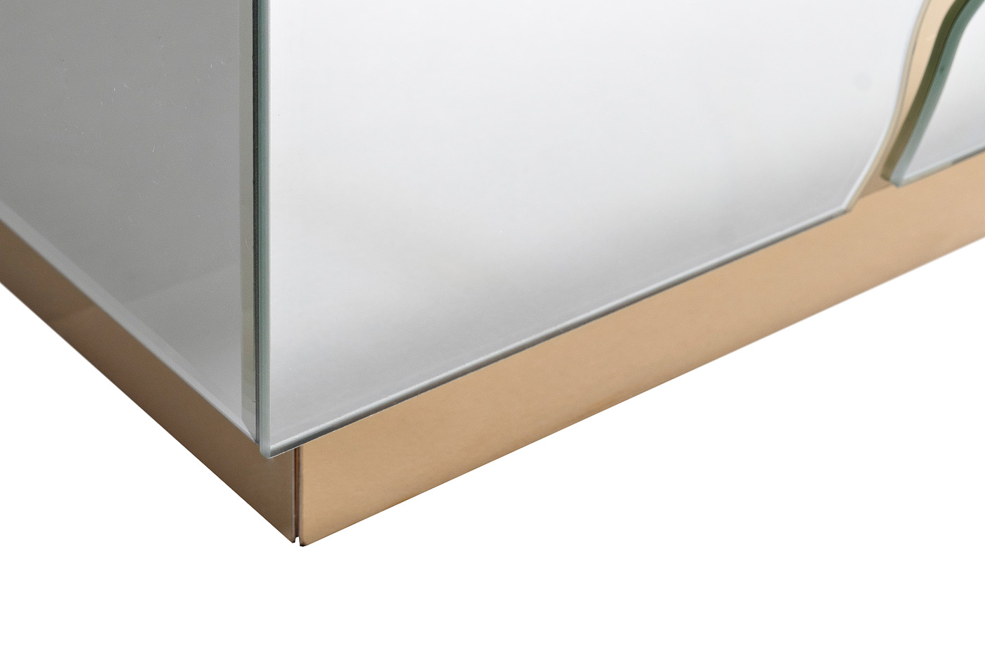 KFG198 Стол журнальный зеркальный с золотым декором 55*55*61см_s2 3