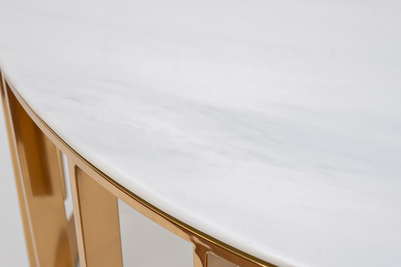 GY-00012 Стол журнальный мрам.стекло/золото d46*53см_s2 2