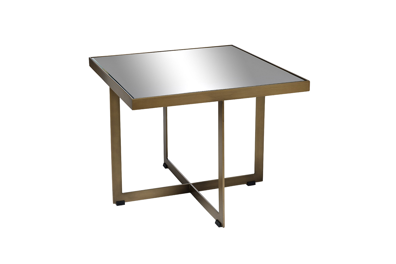 KFG095 Стол журнальный зеркало/матовое золото 50*50*40см_s2 1