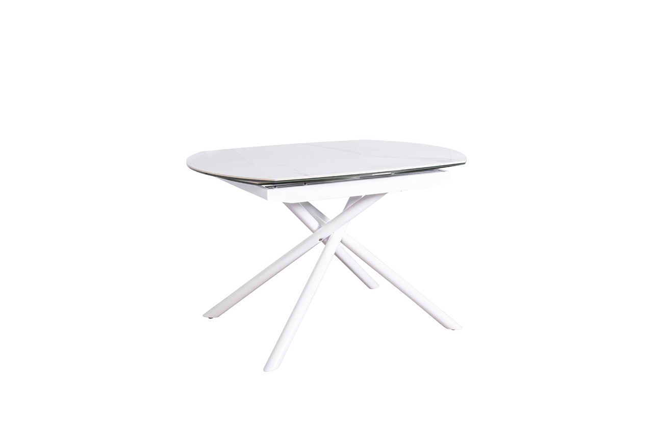 83MC-1957DT BEL Стол обеденный раскл.керам.белый 178(120)*89*77см_s2 5