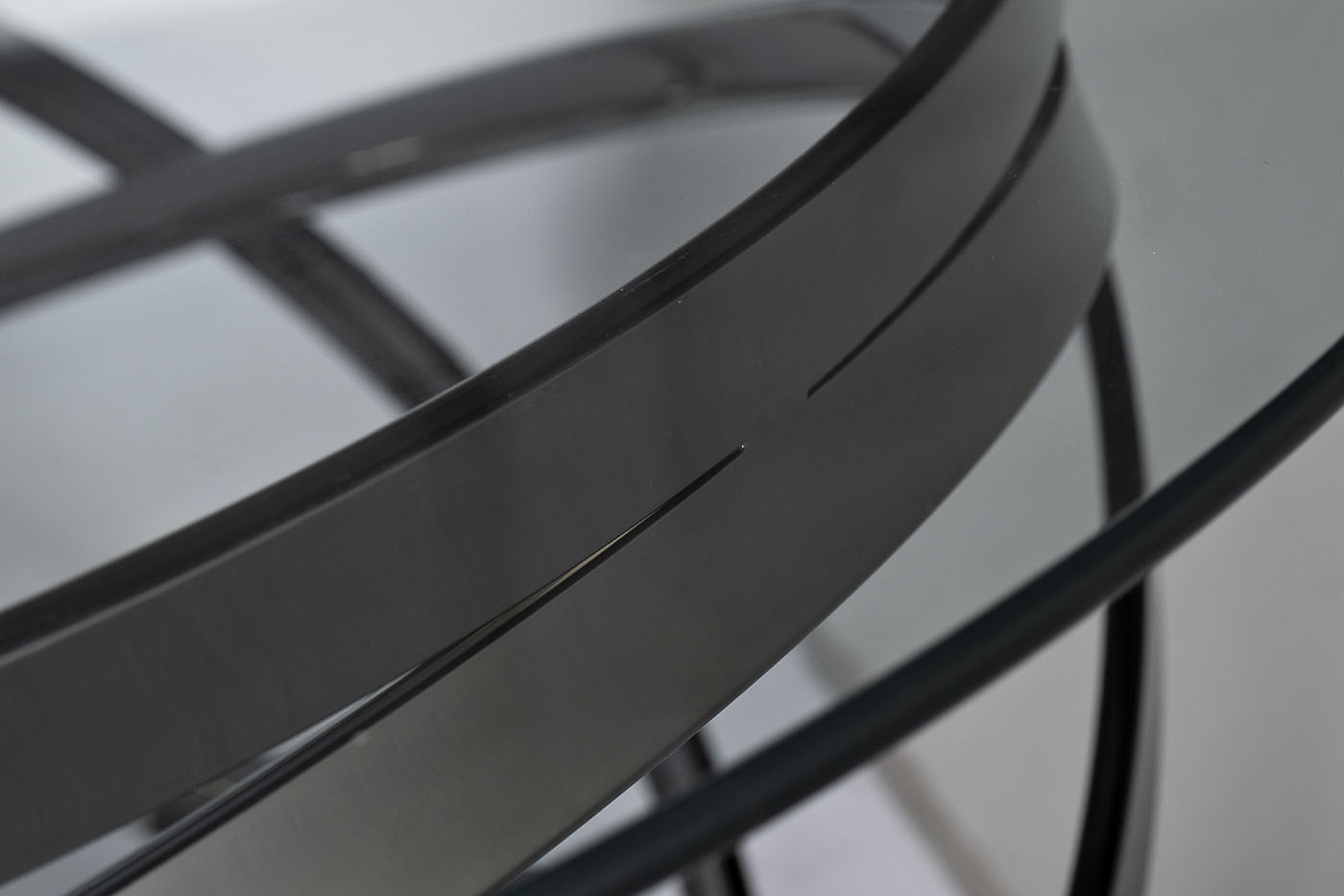 GY-CT8402BL Стол журнальный стекло прозр/темн.хром d120*40см_s2 2