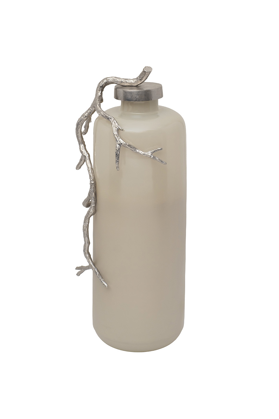 71PN-52156 Ваза стеклянная с металлич. декором 28*23*68,5см_s2 1