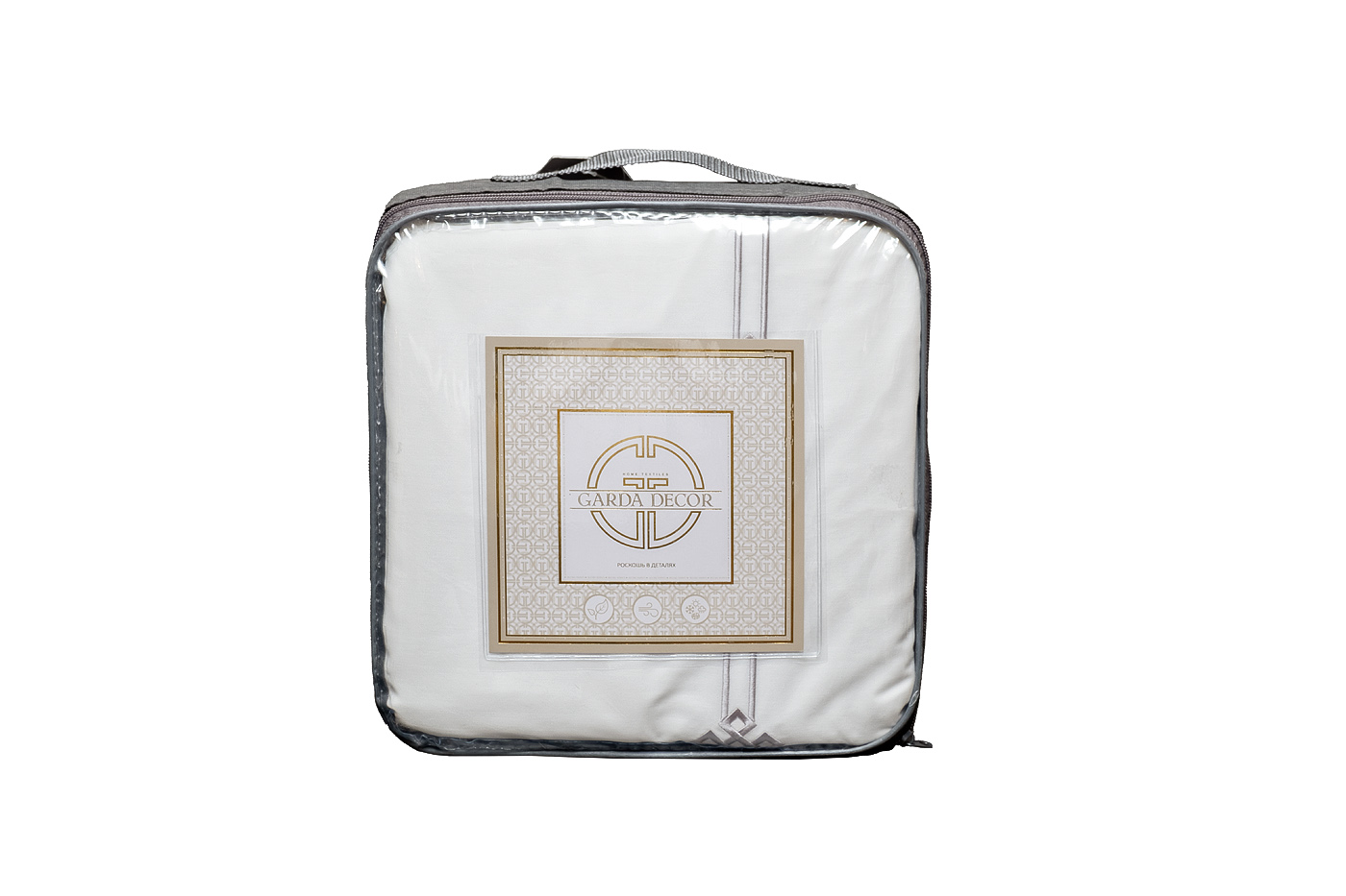 175SMR-17503 Комплект постельного белья с вышивкой Арктик, серый, Семейный (145*210-2шт)_s2 12