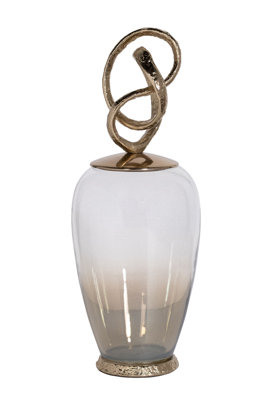 69-921151 Ваза декор.с крышкой «Лиана» металл/стекло19*19*50см_s2 1