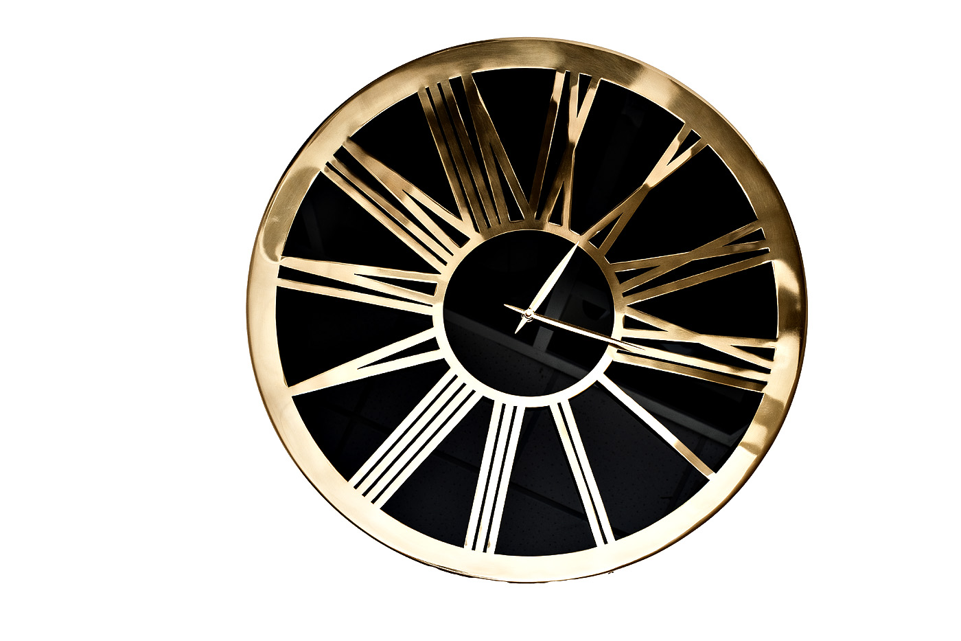 79MAL-5876-53 Часы настенные цвет чёрный/золото d53см_s2 1