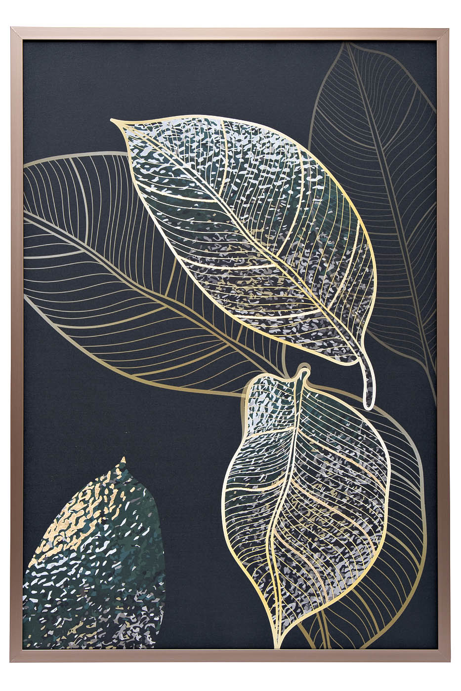 89VOR-GOLDEN LEAVES-1 Холст «Золотые листья-1» 100х70 см, багет( латунь),поталь_s2 1