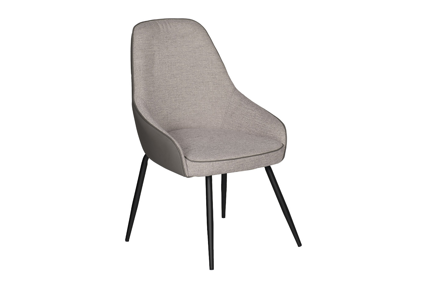 30C-DX-1913 BGE Стул серая рогожка 57*66*85 см, спинка экокожа_s2 2