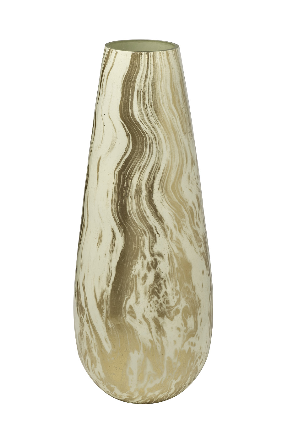 71PN-51822 Ваза стеклянная золотисто-бежевая d17*45см_s2 1