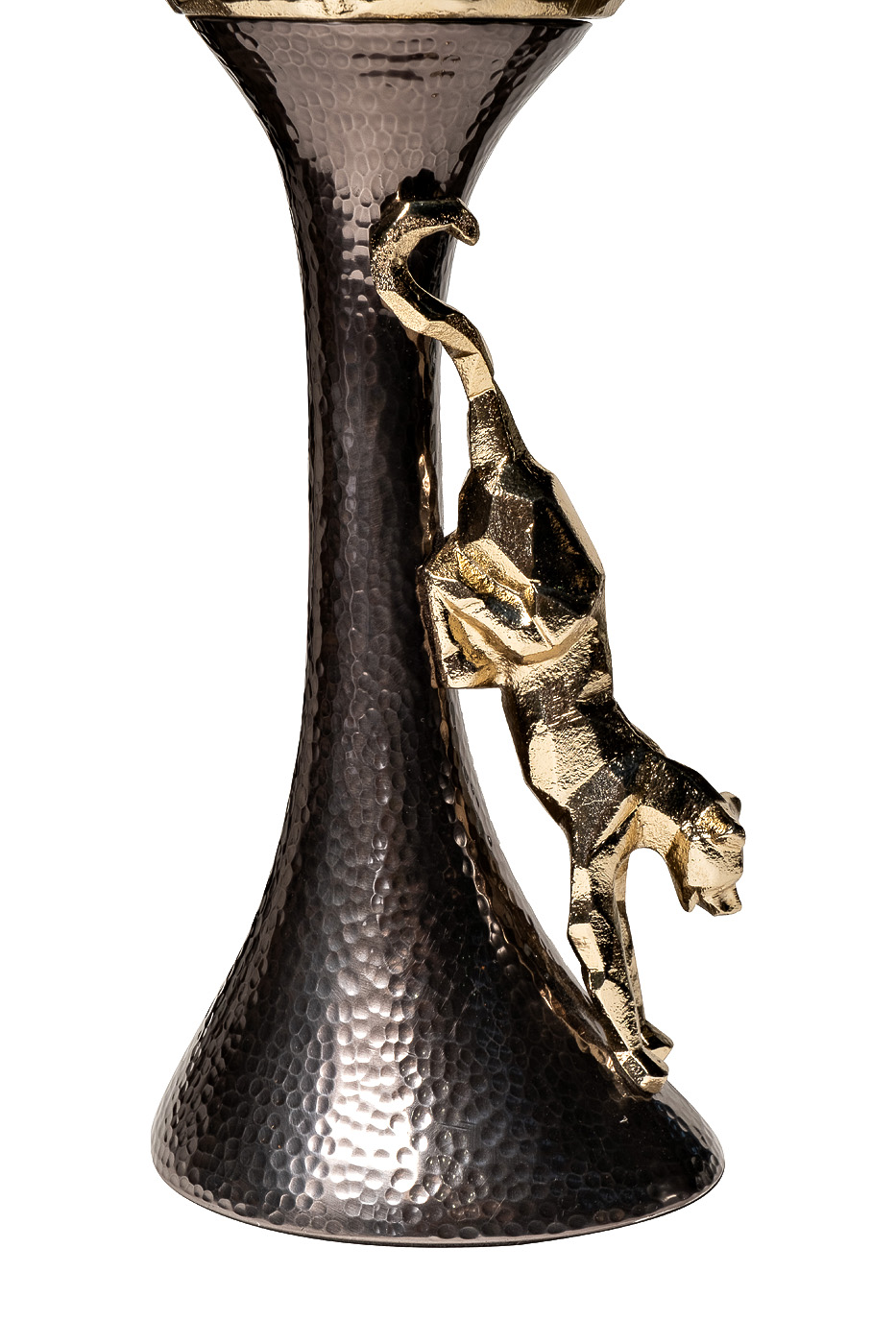 69-120161 Подсвечник декоративный «Ягуар» 40 см, металл/стекло_s2 2