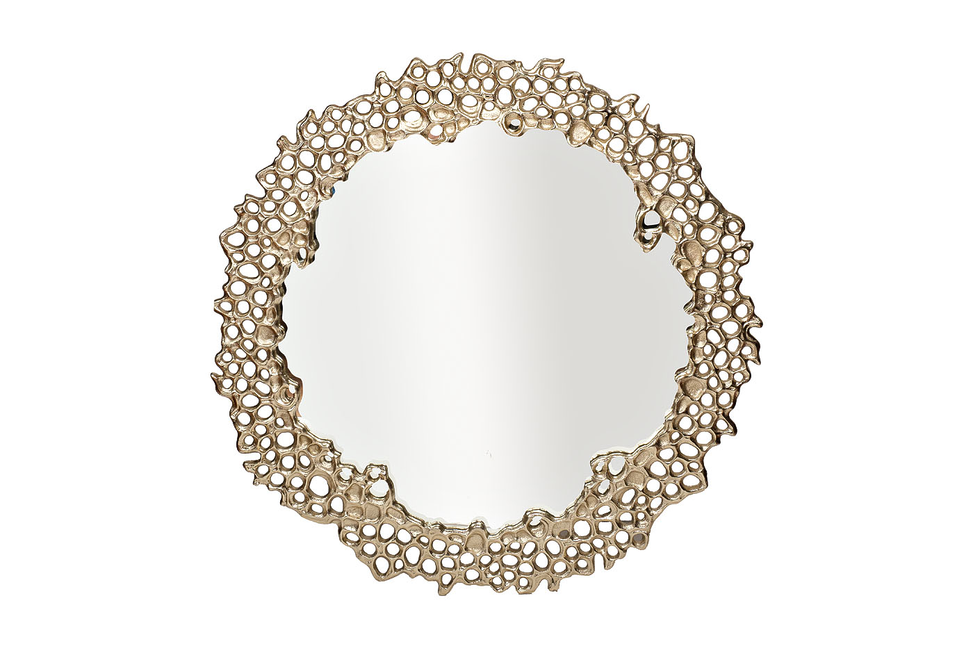 69-218455 Зеркало «Соты» рама металлич. цвет зол. d.89,5*2.5см_s2 1