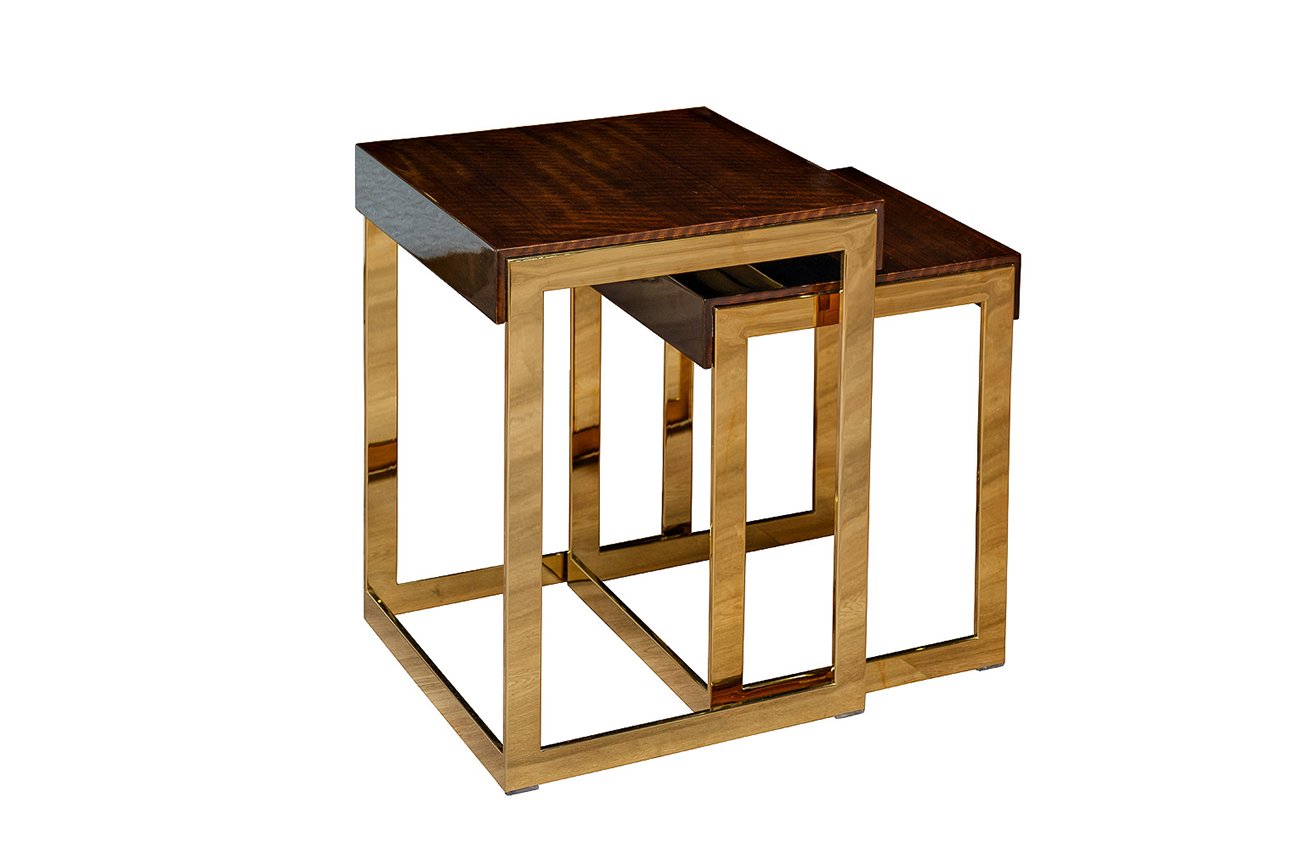 84HB-12STOL/ZH Стол журнальный тиковый шпон/лак, золото 40*40*50см_s2 7