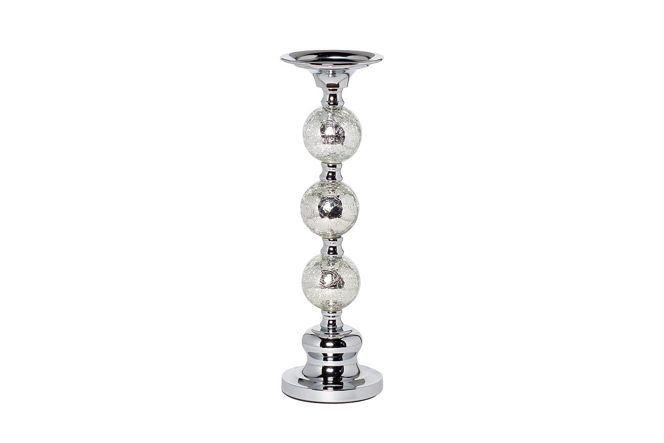 22-86642L Подсвечник никелированный d11*32см_s2 1