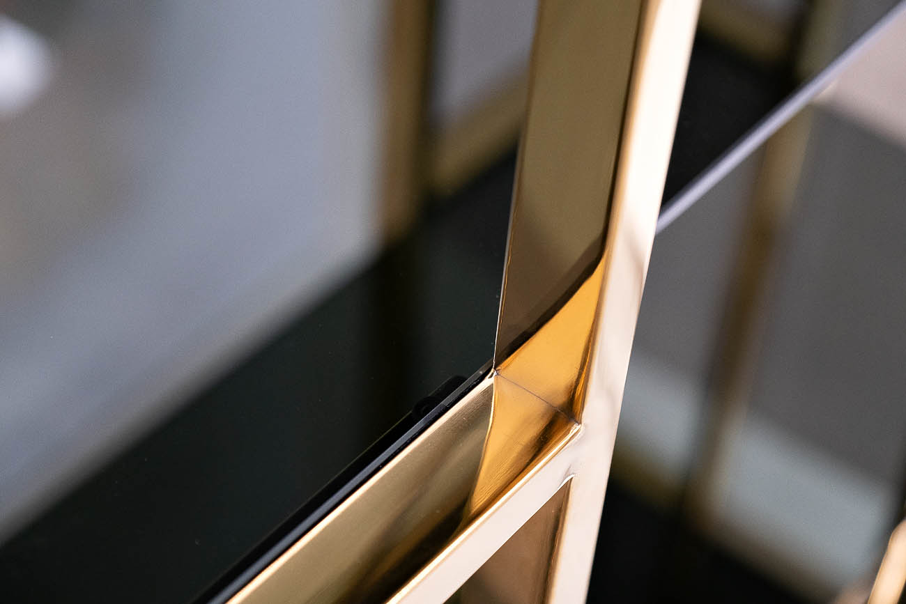 46AS-SH1537-GOLD Стеллаж золотистый/темн.ст. 100*40*180см_s2 4