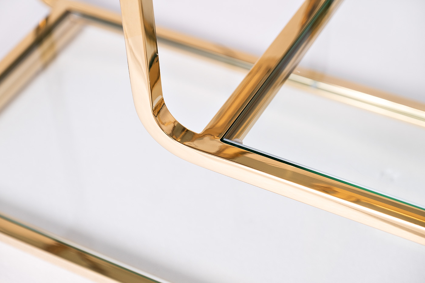 46AS-SH1652-GOLD Стеллаж золотистый/прозр. стекло 90*40*200см_s2 4