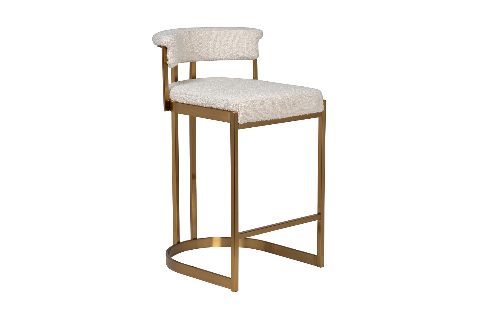 GY-08216 Стул барный, букле бежевый/матовое золото  50*55*85см_s2 2