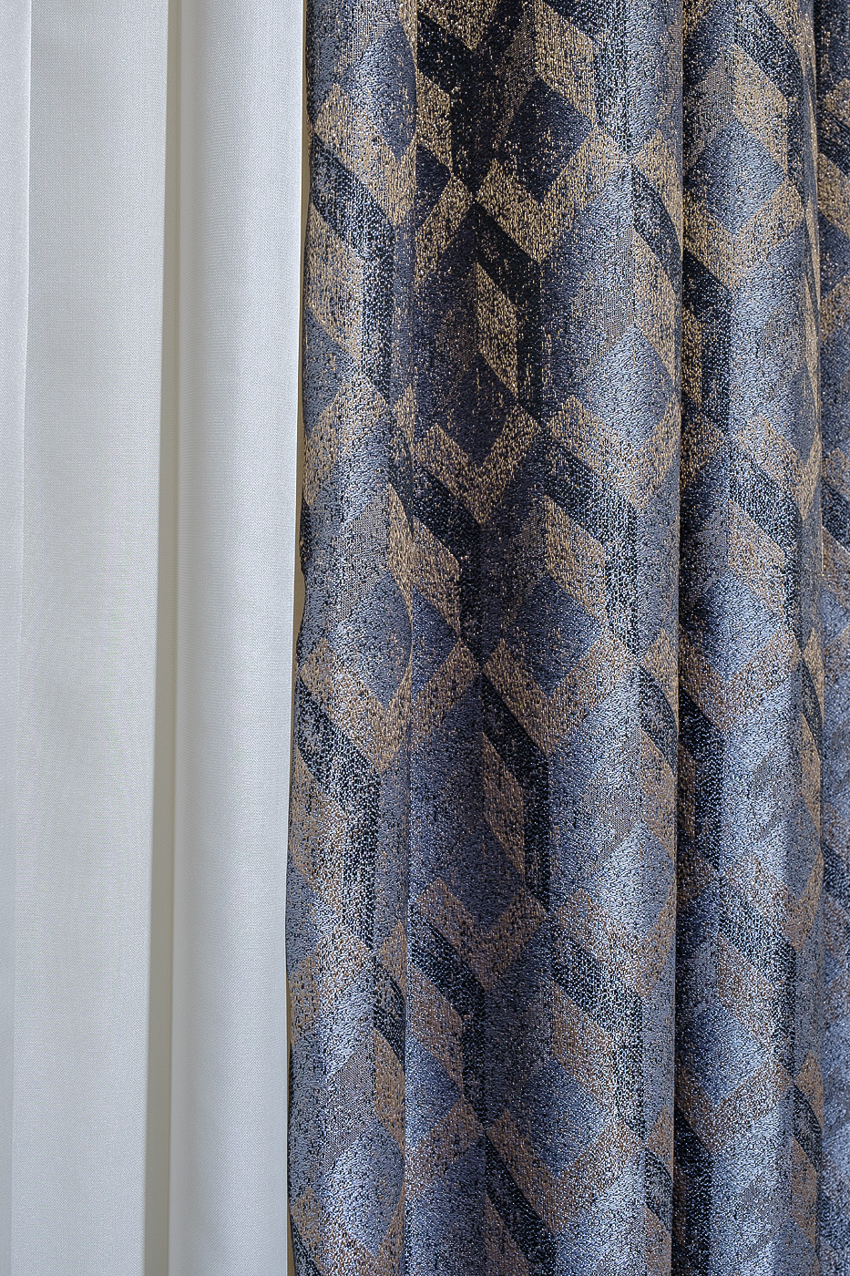 121GD-TON09-PORT GOL Портьера МОДЕНА (MODENA) голубая  275*260см_s2 2