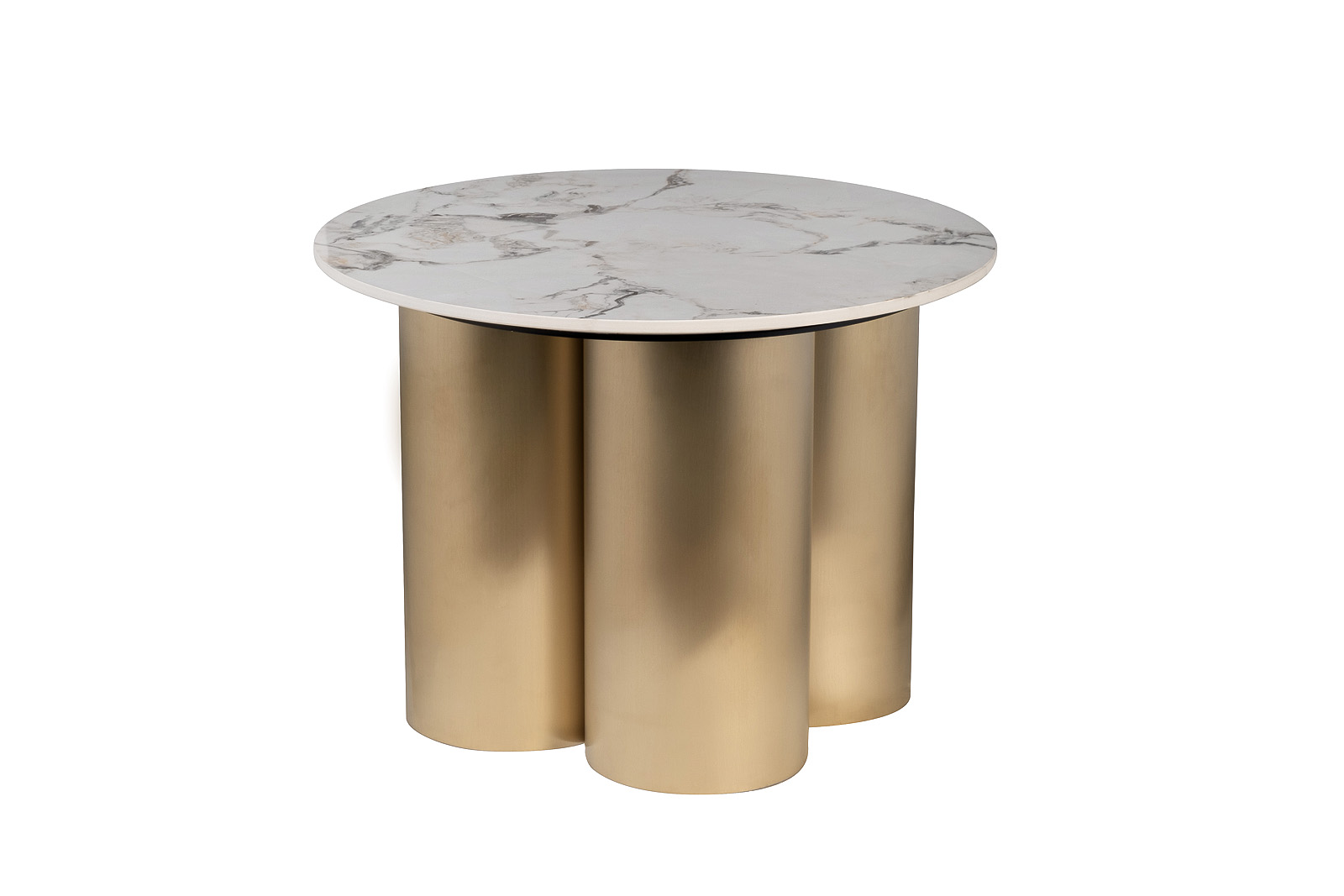 76AR-63043 Стол журнальный керамогранит белый d60*45см_s2 1