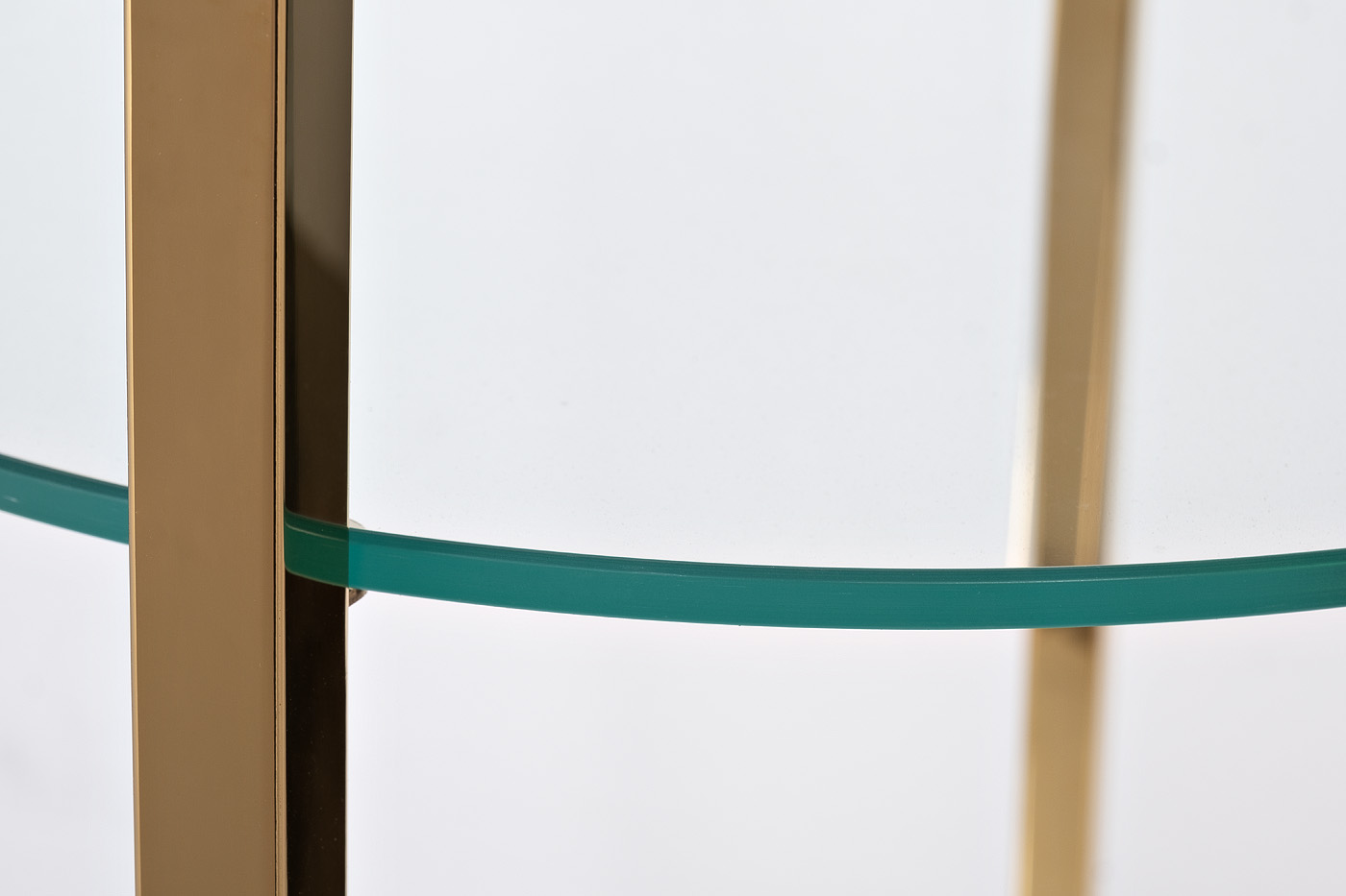 47ED-00501 Стеллаж прозр.стекло/золото 53*53*183см_s2 2