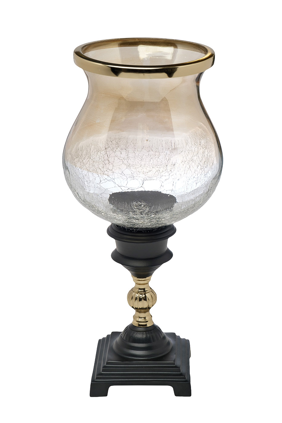 94PR-7889B Подсвечник  стеклянный «Шах» M на поставке d13*32см_s2 1