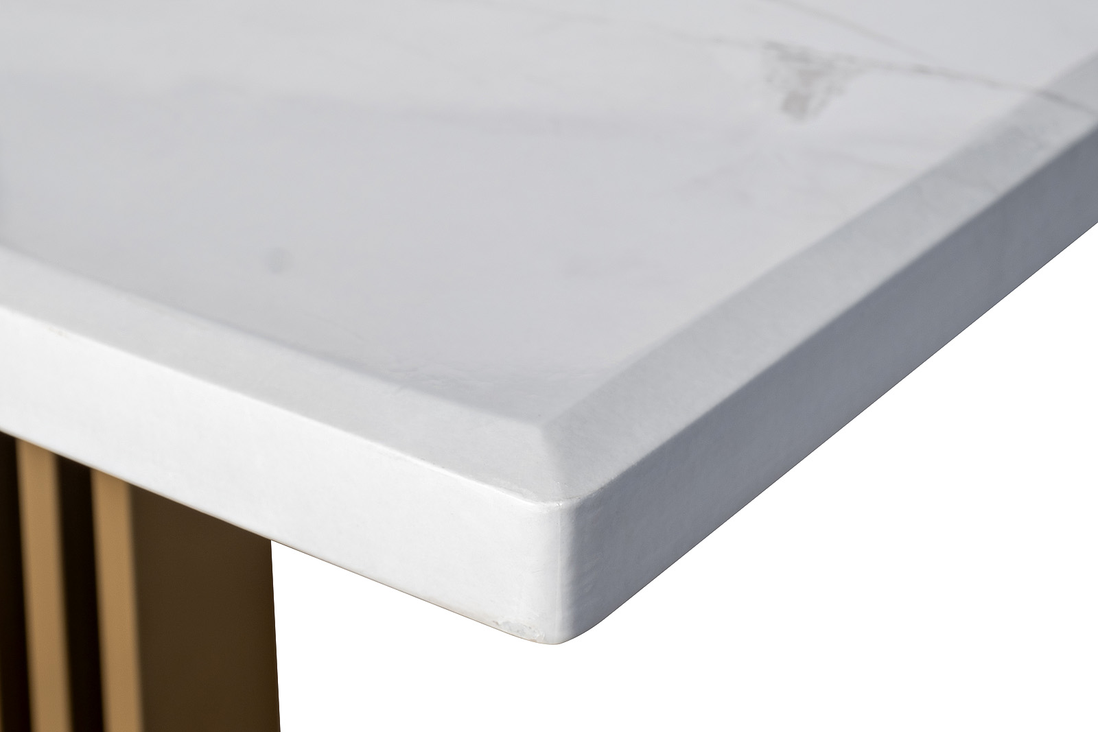 30F-14780 Стол обеденный белый / браш.золото 200*100*76см_s2 4