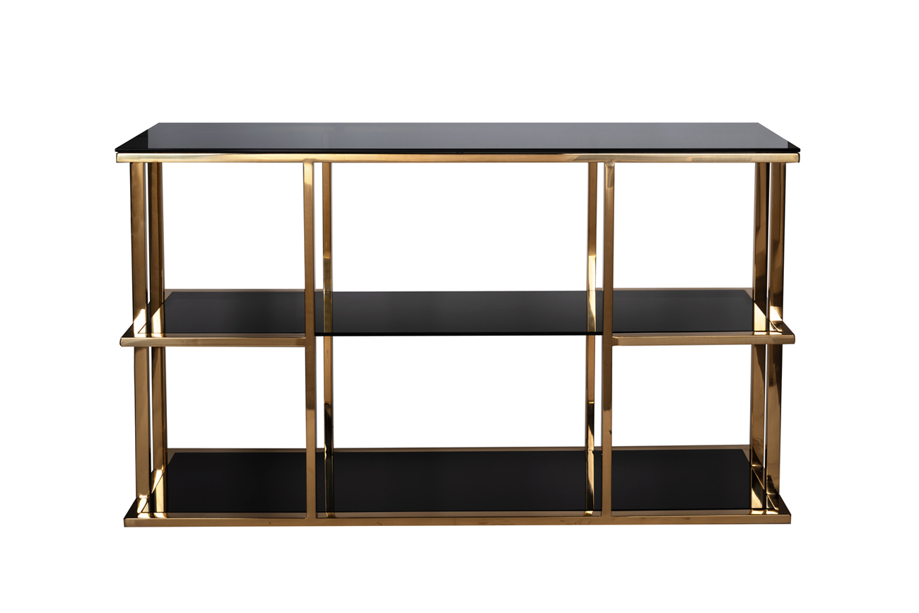 46AS-CST4616-GOLD Консоль золотистая/темн.ст. 140*40*80см_s2 1