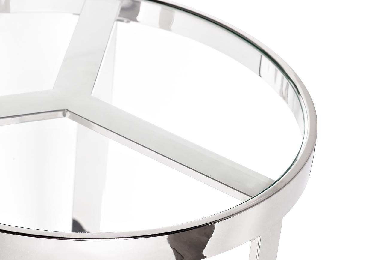 47ED-ET031	Стол журнальный прозр.стекло/хром d.50*55см_s2 2
