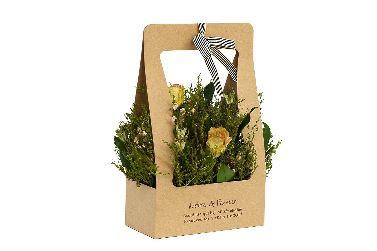 34JN-185 Цветочная композиция «Розы кремовые» в упаковке30х18х36_s2 1