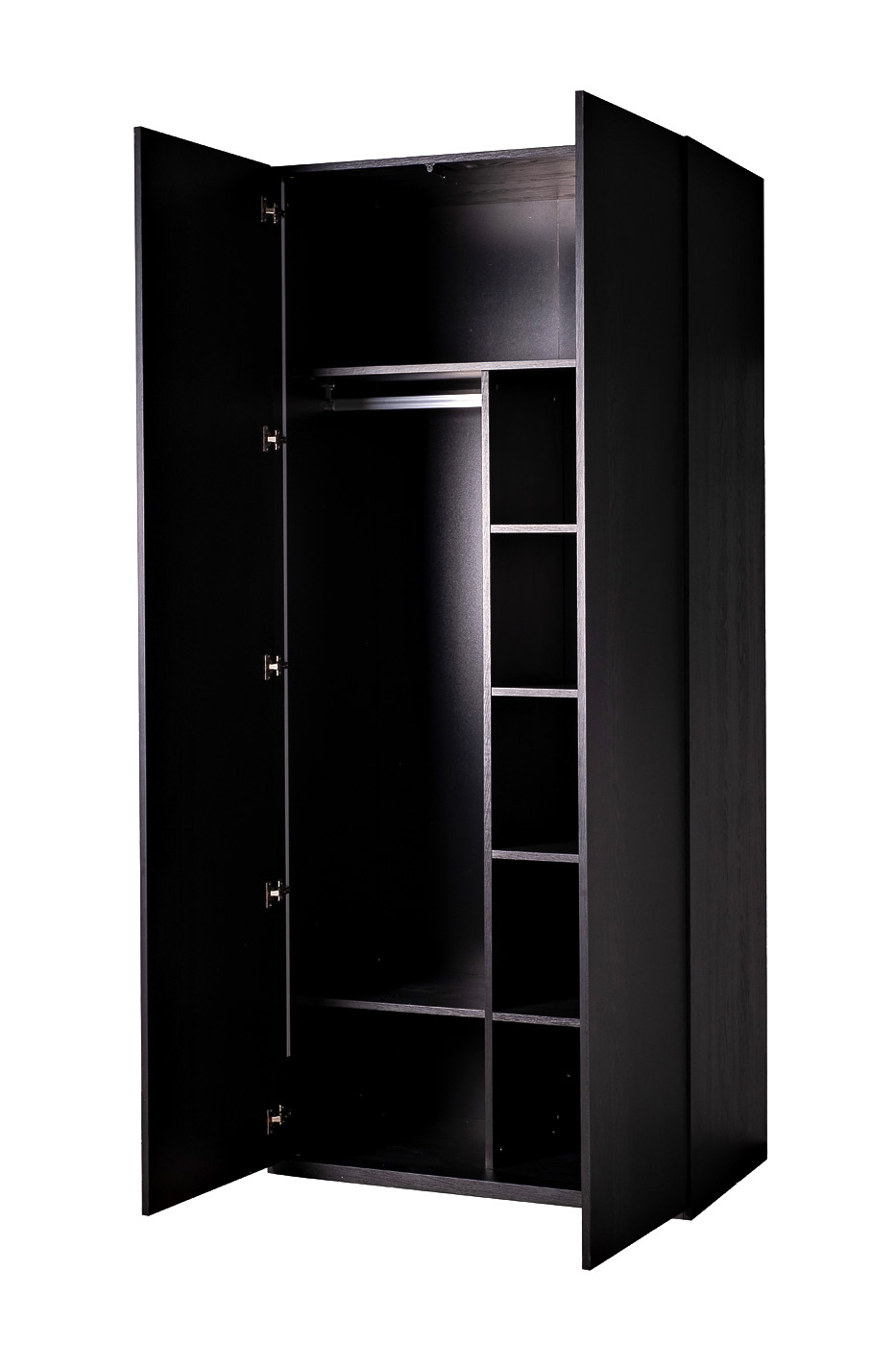 140SA-122BL Шкаф двухдверный с полками цвет черный, дверцы глухие_s2 3