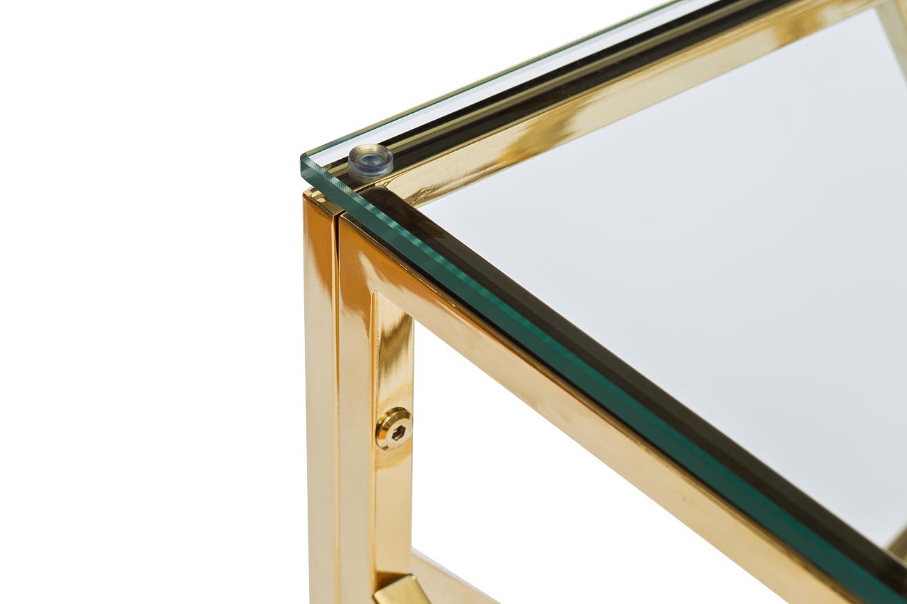 GY-ET2051214GOLD Стол журнальный прозр.стекло/золото 50*50*50см_s2 3
