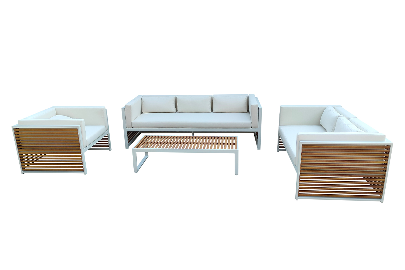 129KN-01912 Диван двухместный «ЛАЙН (LINE)» уличный белый 160*90*68см_s2 4