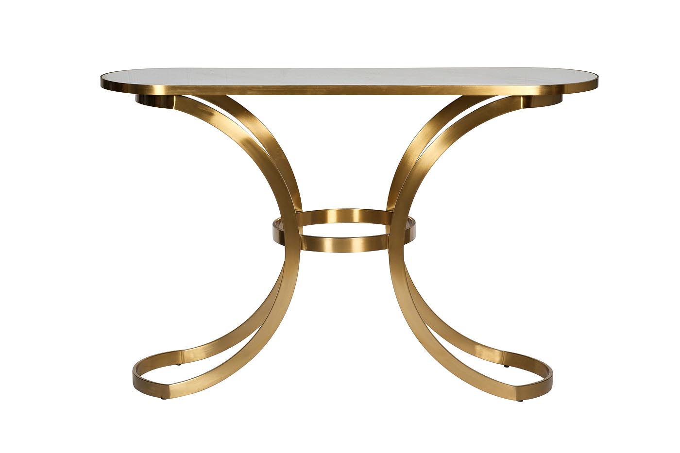 19-OA-6431 Консоль со стекл. столешницей под мрамор 129*40*85см_s2 1