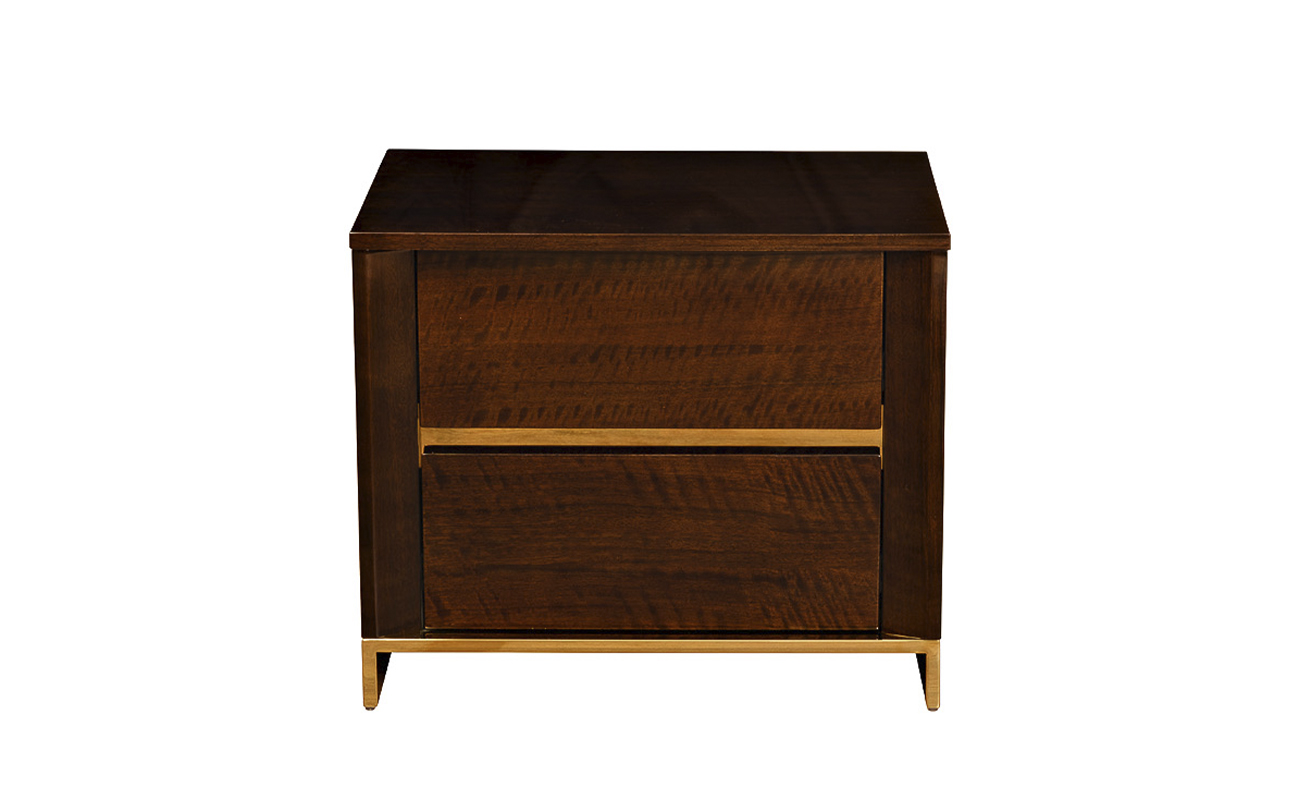 84HB-237TUMB Тумбочка тиковый шпон/лак, золото 60*42*50см_s2 1