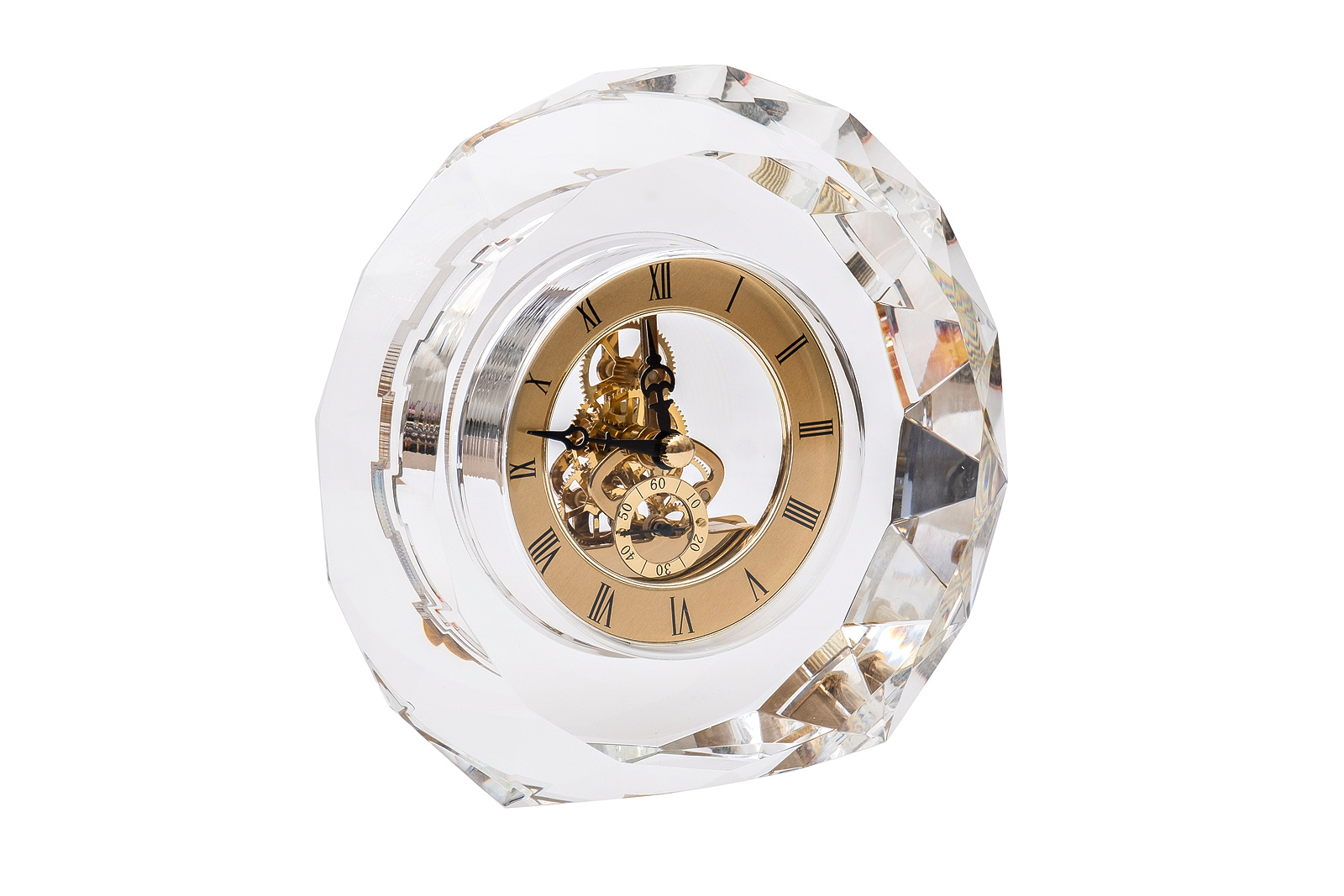 C81751 Часы настольные круглые, 16*6*14.5 см. цвет золото_s2 2