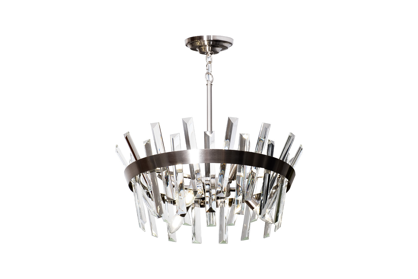 92EL-YG02120-6P Люстра потолочная хром, стекло прозр., d60*h.100см_s2 1