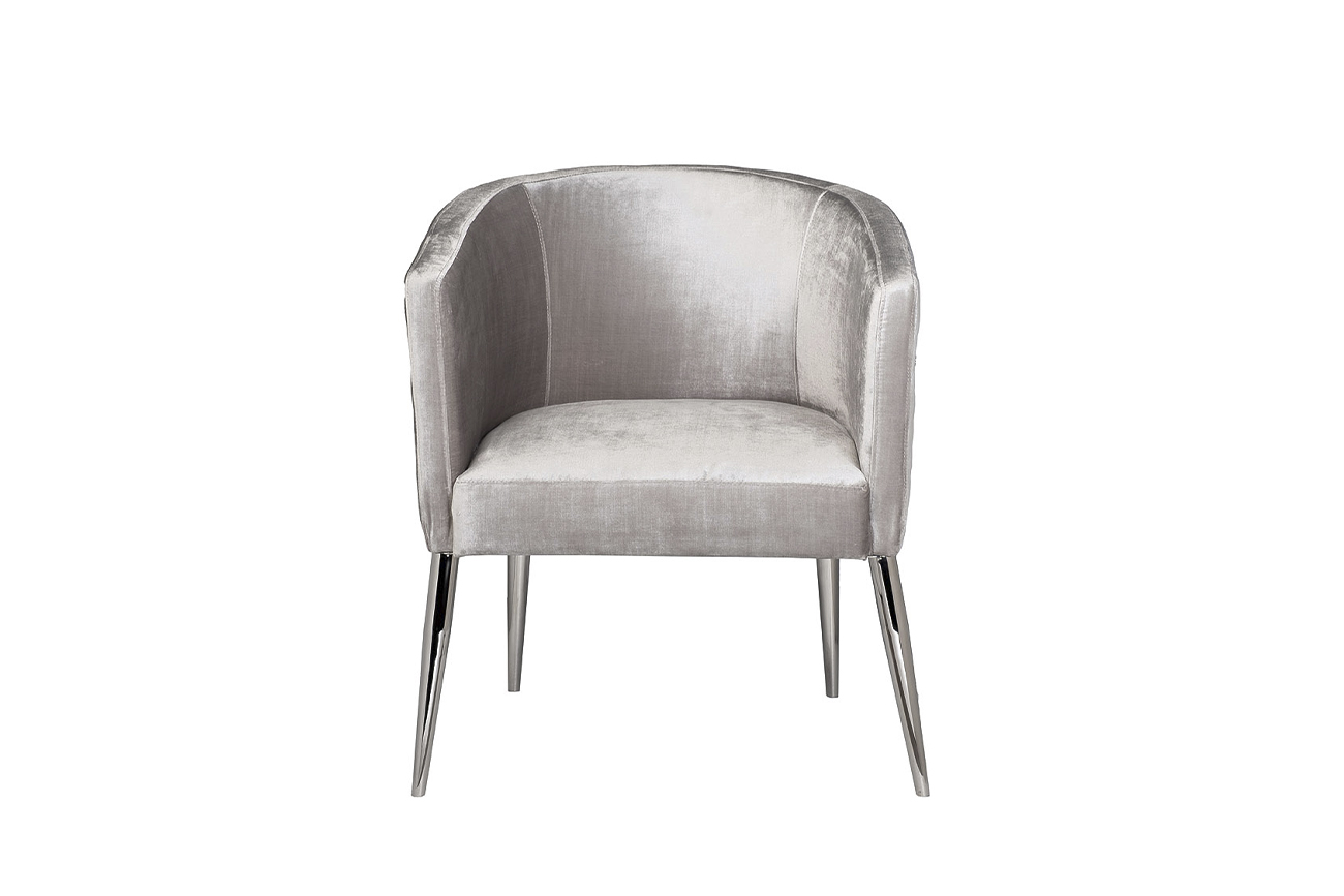 GY-08200 Cтул велюр серый/хром 67*67*80см_s2 1