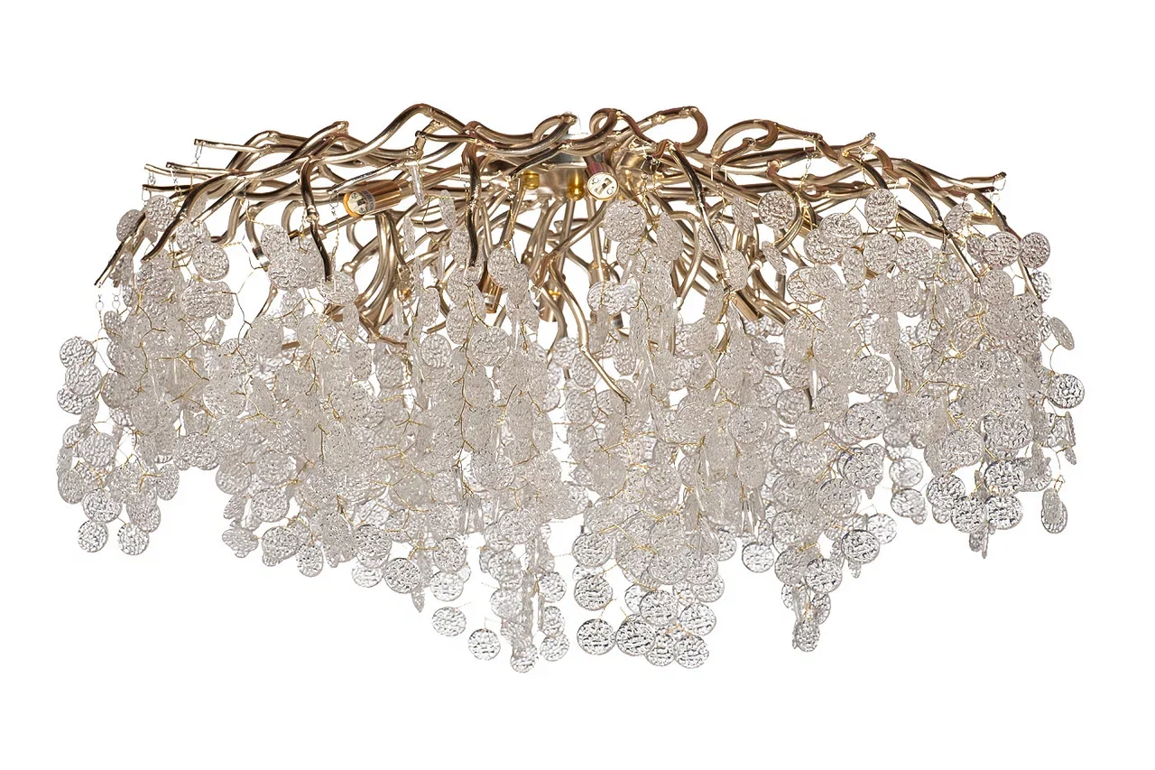 86-9018/1000 Люстра Тенера (Tenera) круглая шампань d100*h40см_s2 1