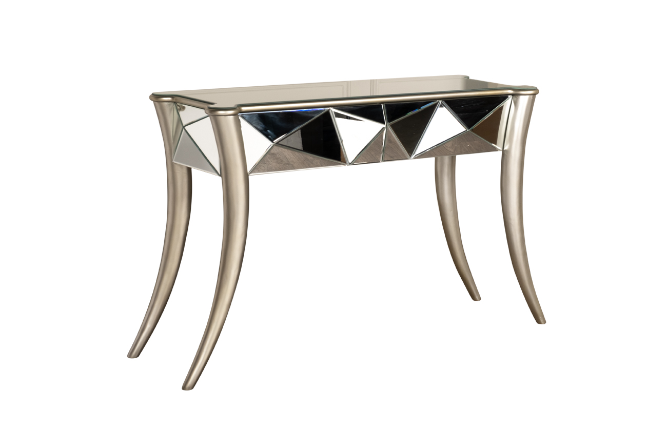 KFC665 Консоль зеркальная 2 ящика 132*45*82см_s2 2