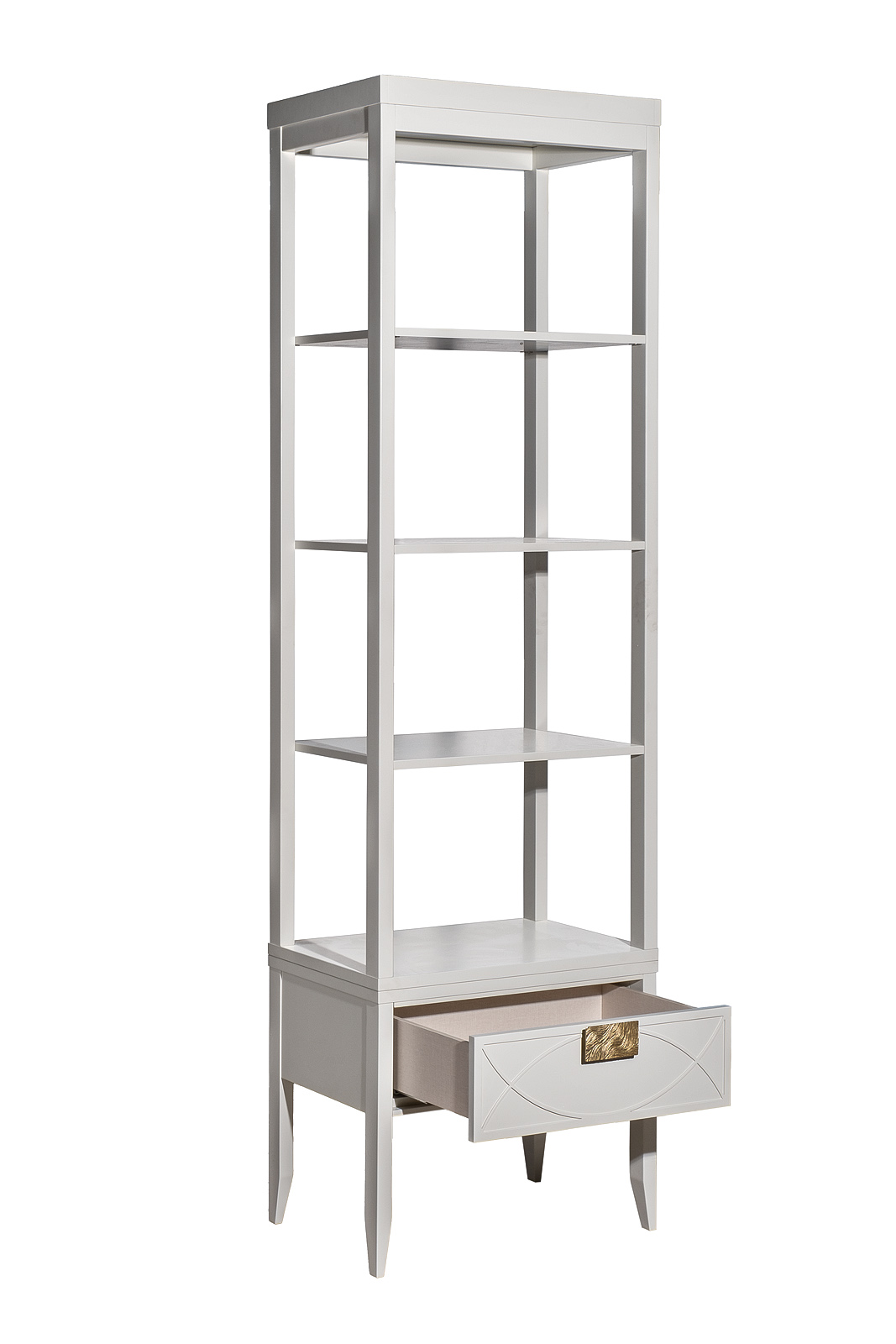 151SV-000017 Шкаф-витрина открытый бежевый 60*158*40см_s2 5