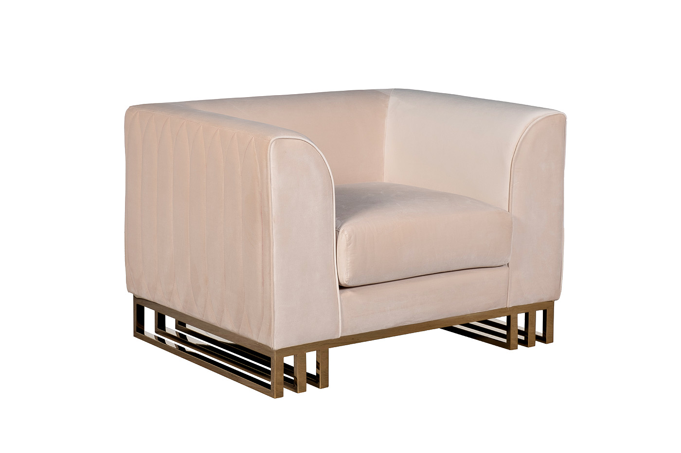 102AN-20491 Кресло Lucerne велюр бежевое 110*86*75см_s2 2