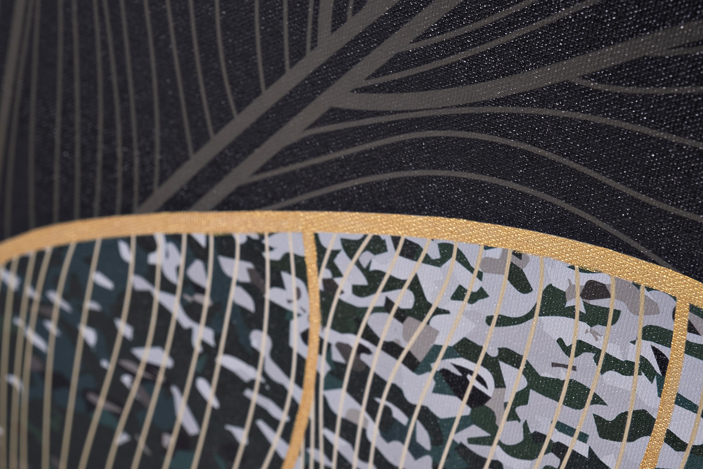 89VOR-GOLDEN LEAVES-2 Холст «Золотые листья-2» 100х70 см, багет( латунь),поталь_s2 2