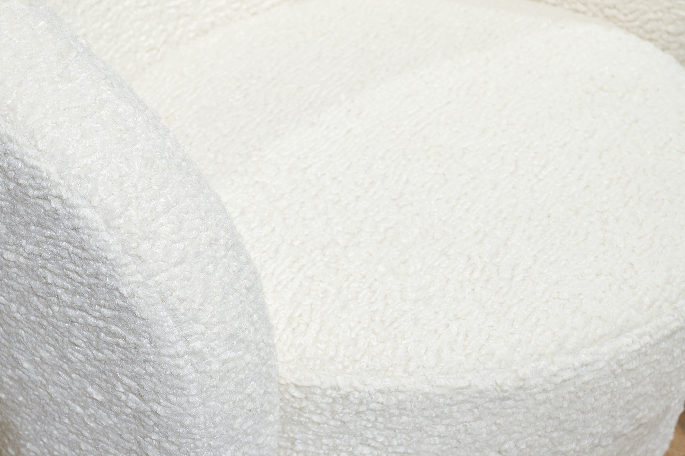 Кресло Napoli вращающееся, иск.мех кремовое Sheepskin 76*76*76см_s2 3