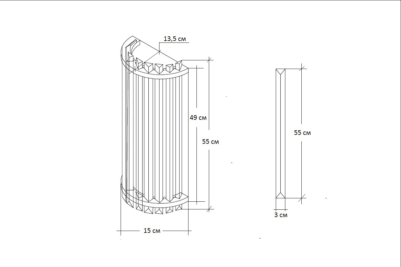 62GDW-D007K5B/550CH Бра Ллойд (Lloyd) M хром 15*11*55 см_s2 3