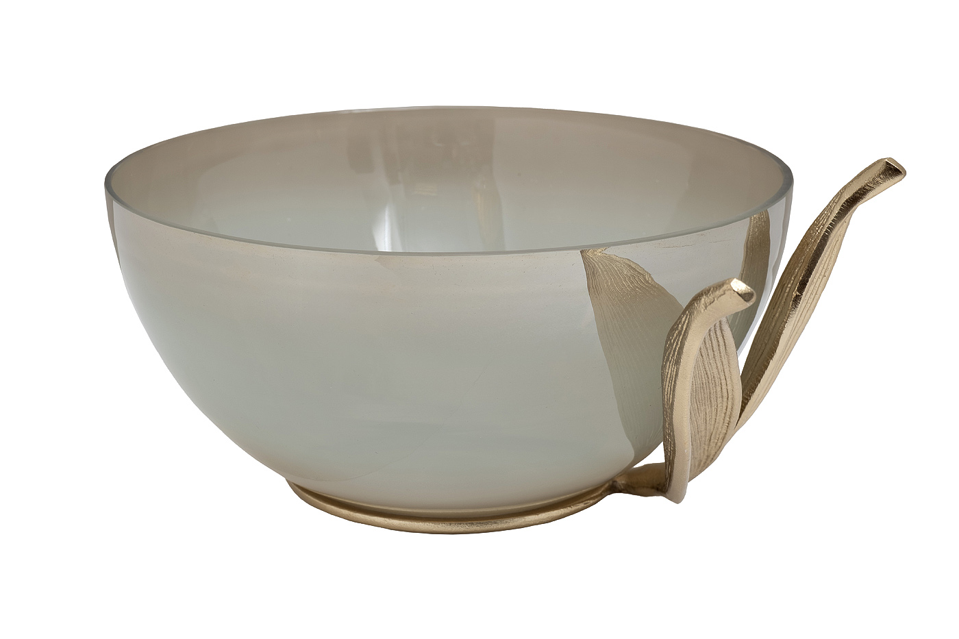 69-22763 Чаша декорат.«Флора (Flora)» стекло, мет.зол. 34,5*30*16,5 см_s2 1