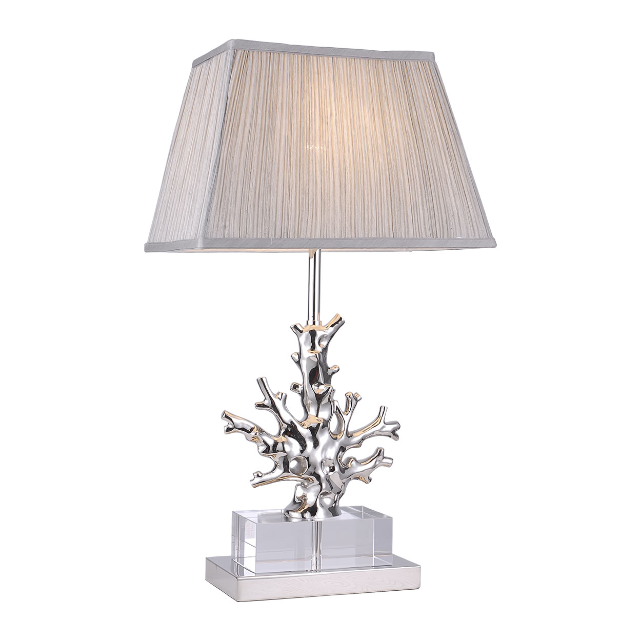 K2BT-1004 Лампа настольная Серебряный коралл (Silver coral) 70*46*86см_s2 1