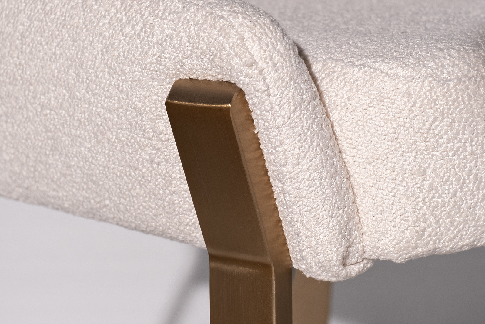 163YH-06275 Стул обеденный букле белый+бронза 57*65*91см_s2 5