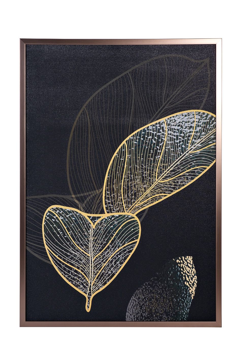 89VOR-GOLDEN LEAVES-2 Холст «Золотые листья-2» 100х70 см, багет( латунь),поталь_s2 1